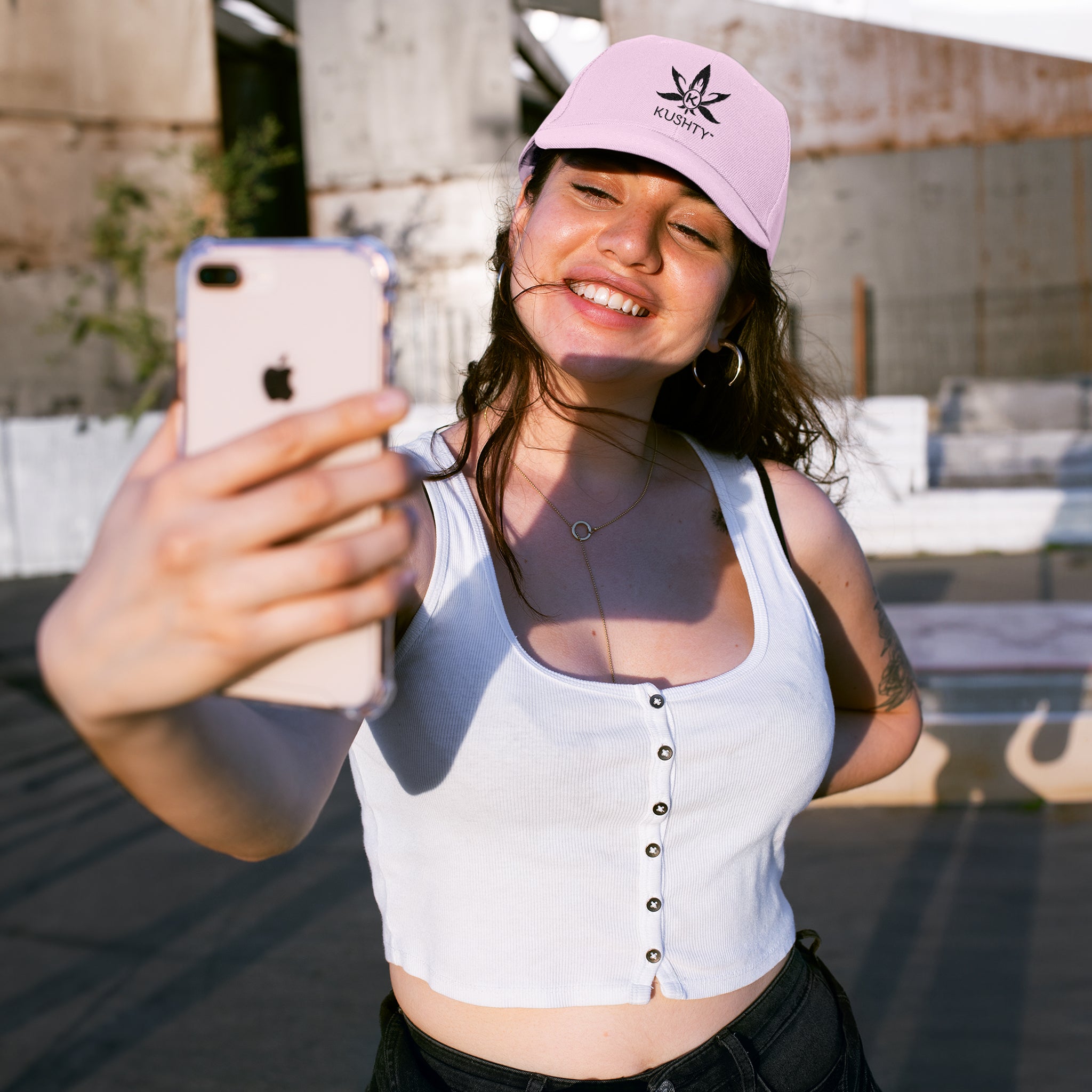 Kushty Unisex Hat White