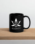 Kushty Black Glossy Mug