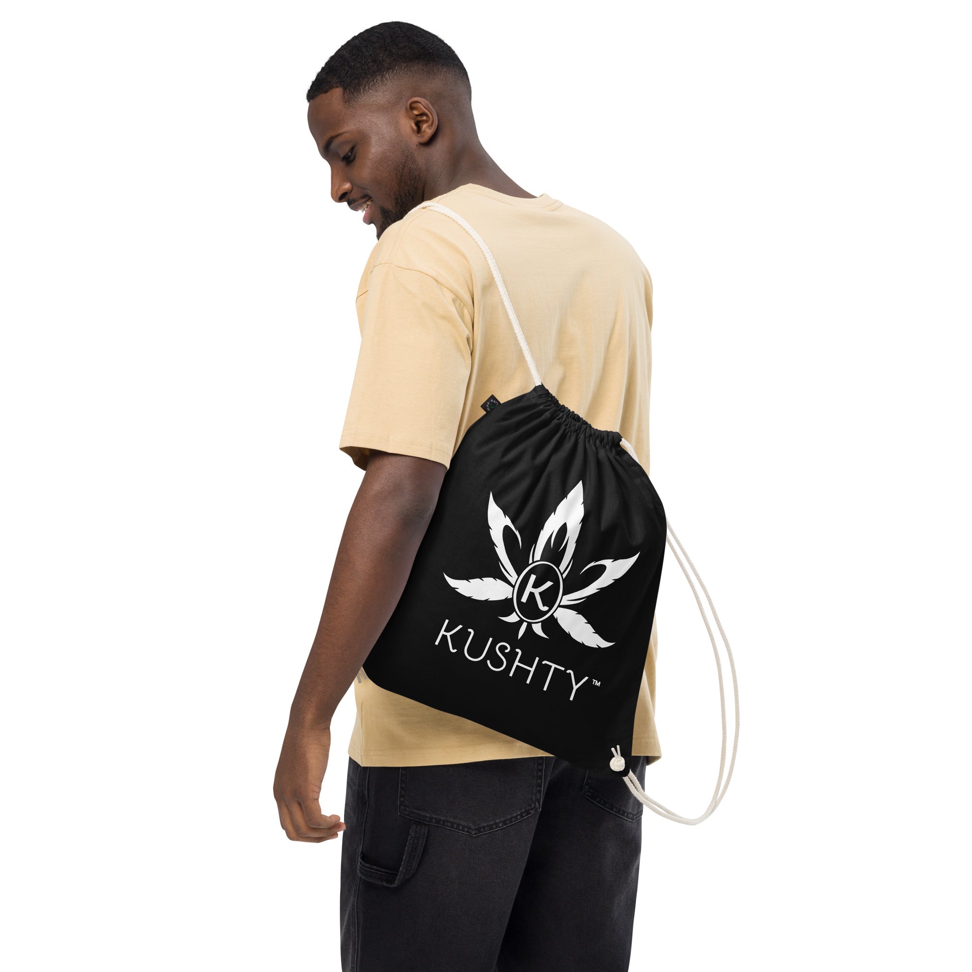 Kushty Organic cotton drawstring bag