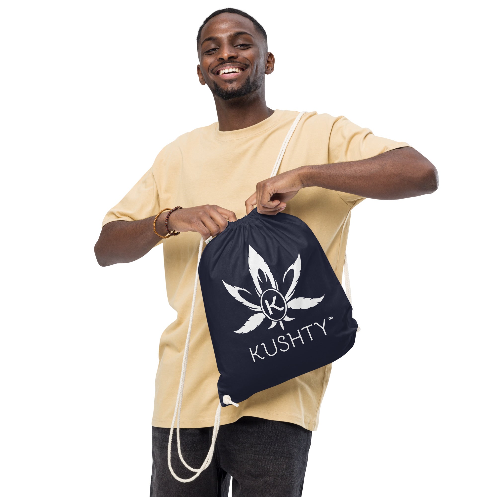 Kushty Organic cotton drawstring bag