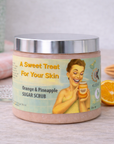 Sugar Scrub Orange & Pineapple - Botanical Infused Tropical Oasis Sugar Glow