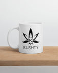Kushty White glossy mug