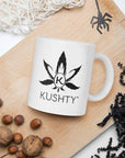 Kushty White glossy mug