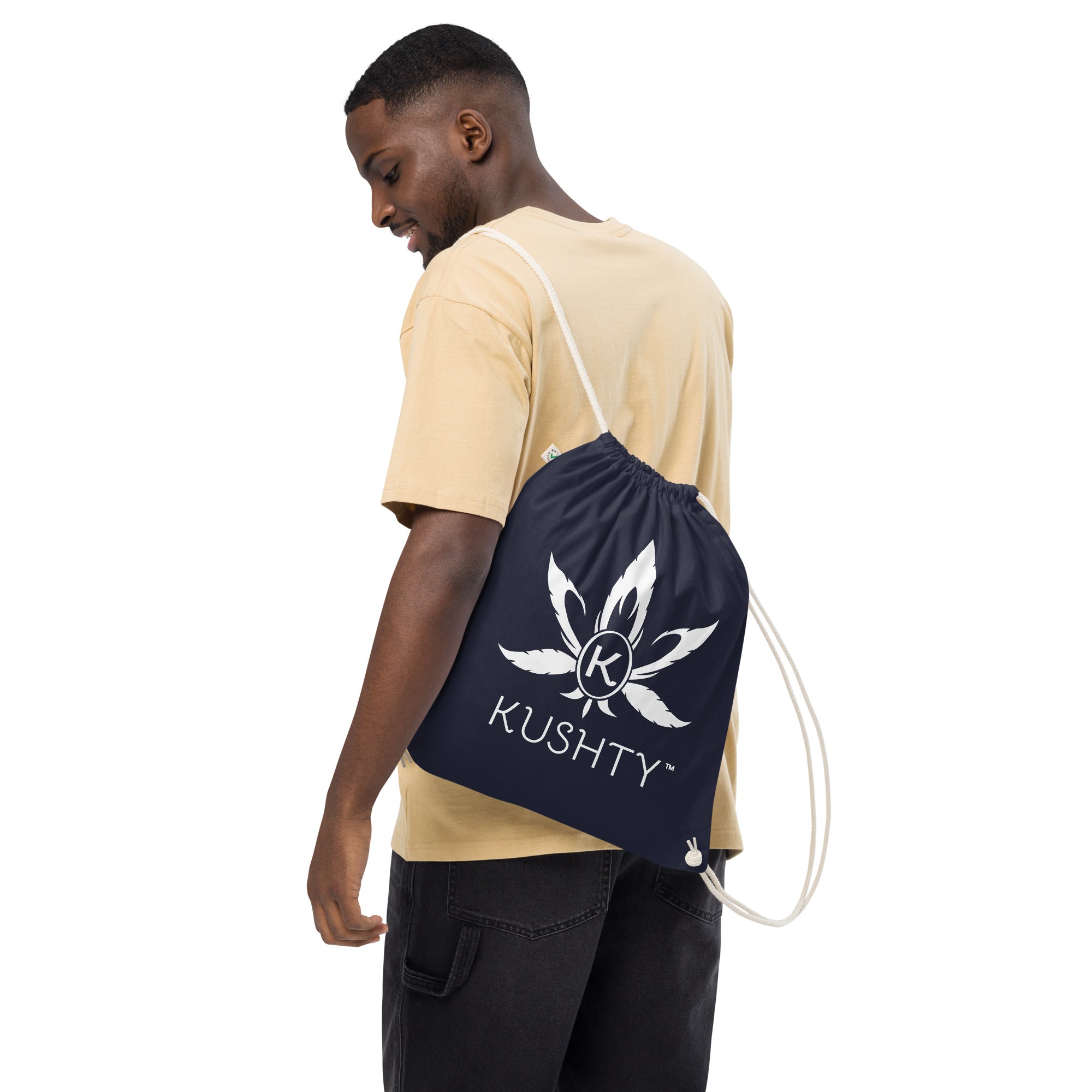 Kushty Organic cotton drawstring bag