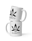 Kushty White glossy mug